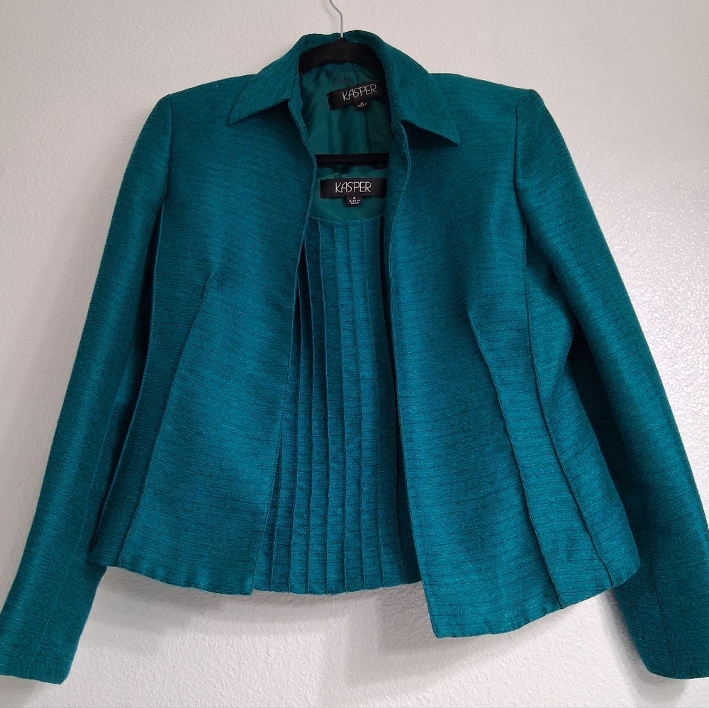 Kasper Open Front Blazer/Jacket & Sleeveless Top   Size 4